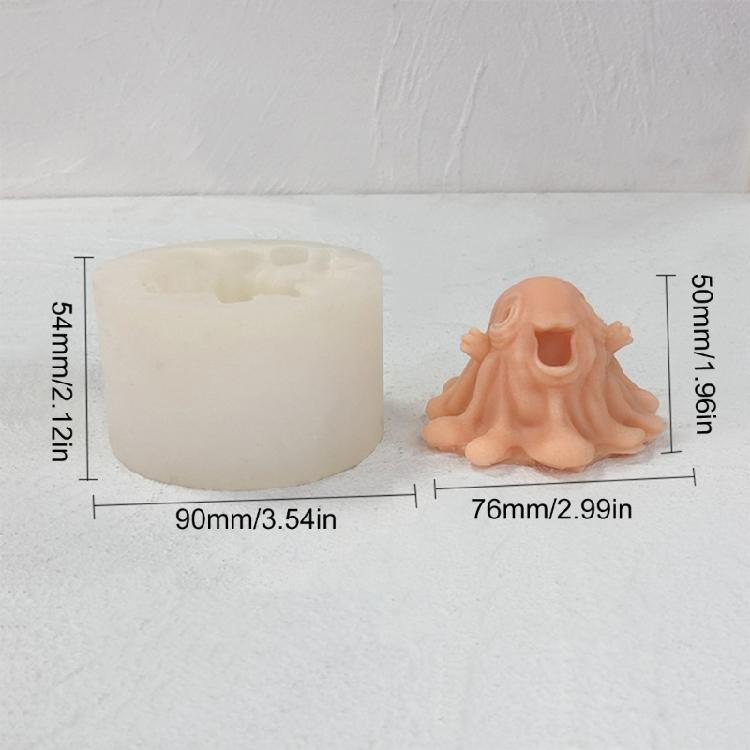 Halloween Silicone Mould 3D Ghostes Casting Mould Candle Molds for Candle Making