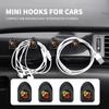 Mini Car Hooks Black Plastic Self Adhesive Invisible Hooks For Fiat Abarth 500 Tipo FR Punto Ducato Stilo Palio Bravo Pondo Ycahd11