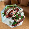 1PC Elf Snowy Automatic Open/Close Umbrella Compact Folding Umbrella with 8-Rib Shaft Lightweight Esign, Highquality Fabric1136A