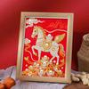 Faux Pearl Painting Kit Horse Pattern DIY 3D Beaded Art Craft with Glossy Faux