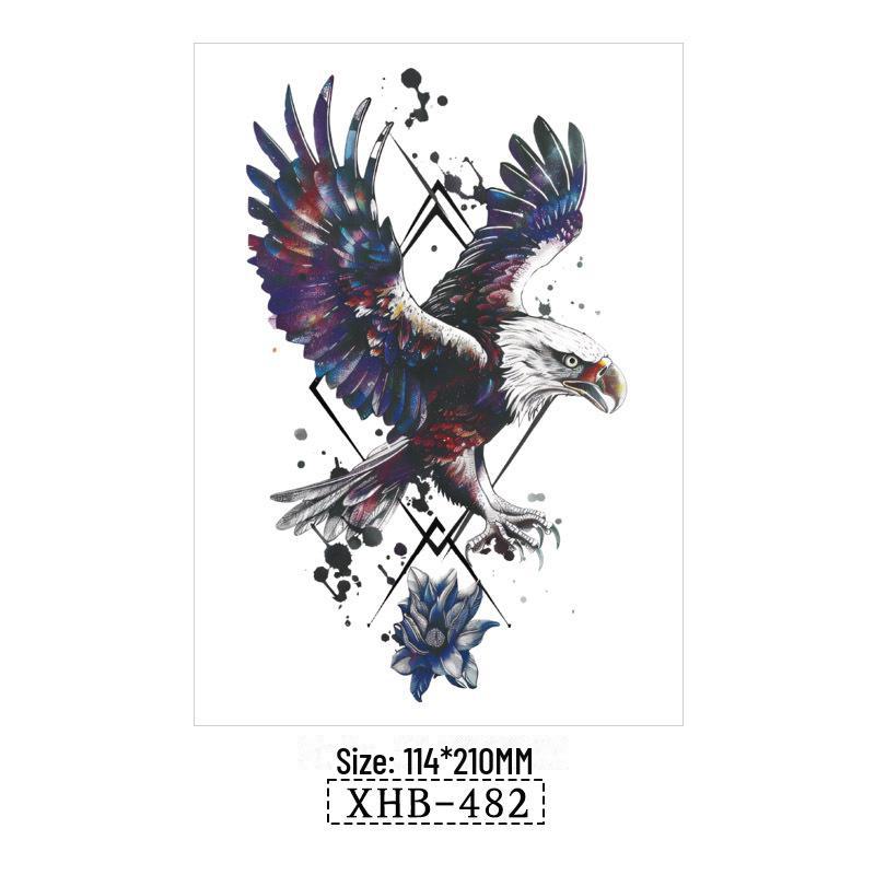 Vattentäta Svarta Djur Halvarm Tatuering Klistermärken