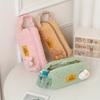 Quilted Pencil Pouch Plush Pencil Case Fluffy Pen Bag Gadget Pouch Box Makeup Cosmetic Bag