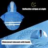 PU Dog Hooded Raincoat Towable Small Dog Clothes Pet Cape Costume Dog Rain Cloak  Cats