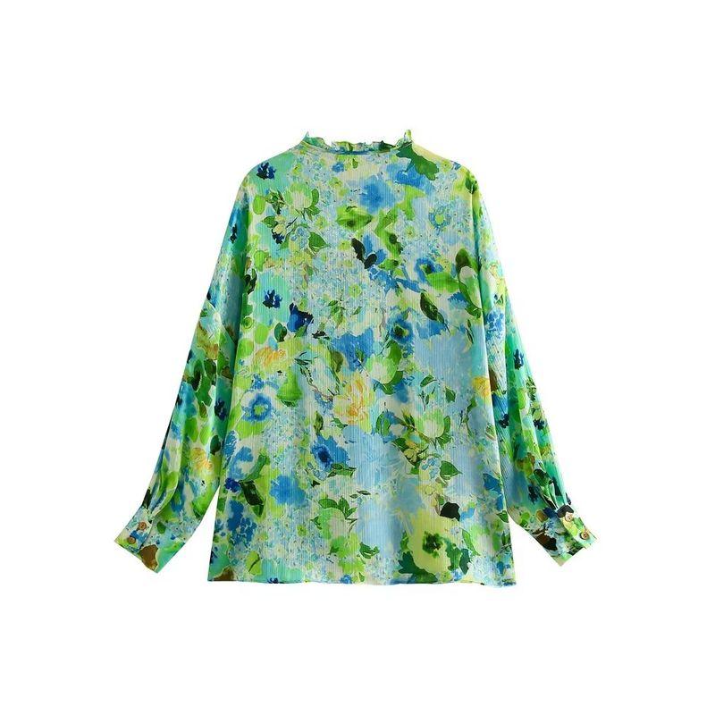 Fashion Style 2023 Summer New Arrival Fashion Women's Fashion Clothing Laminated Decoration Print Shirt 3034166 330