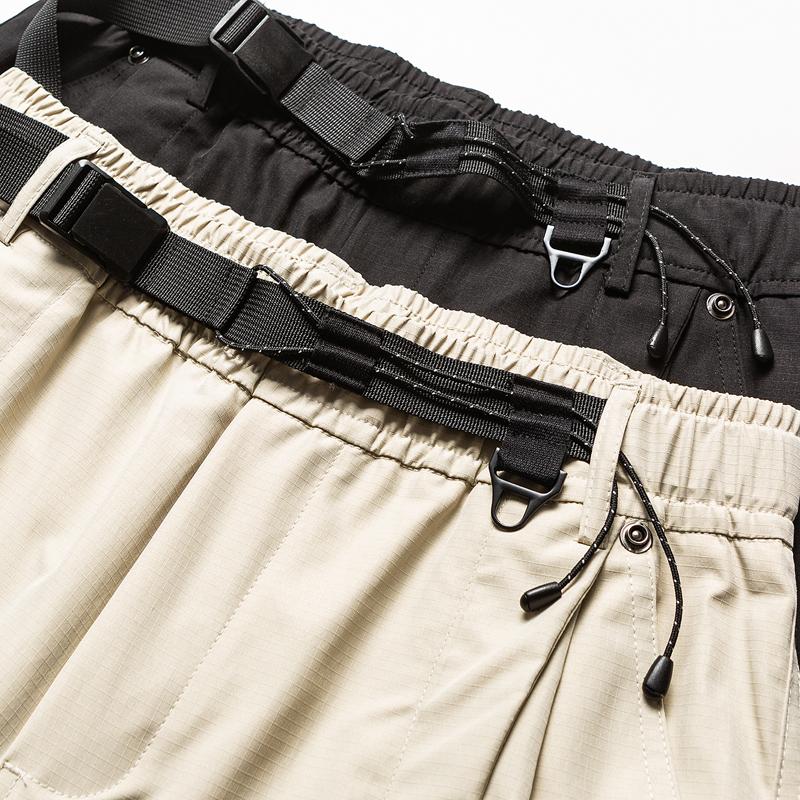 Fashion Summer Calf-length Pants for Men Clothes Thin Casual Elastic Waist Short Pants