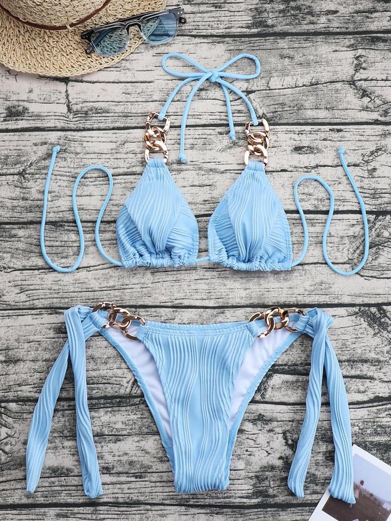 Women's European-American Sexy Cross-Back Bikini Swimsuit