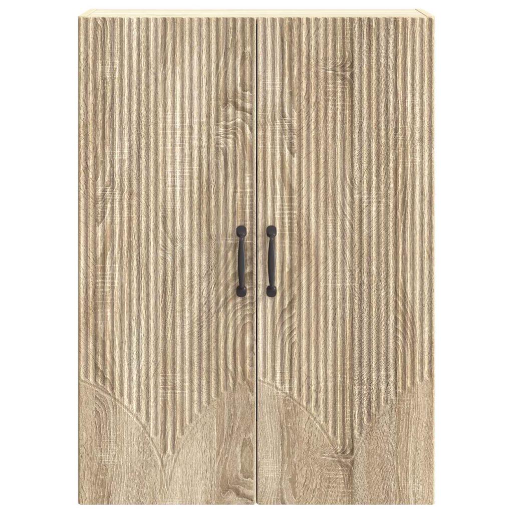 Wall Mounted Cabinet in Sonoma Oak Finish 66 x 34.5 x 90 cm Particleboard
