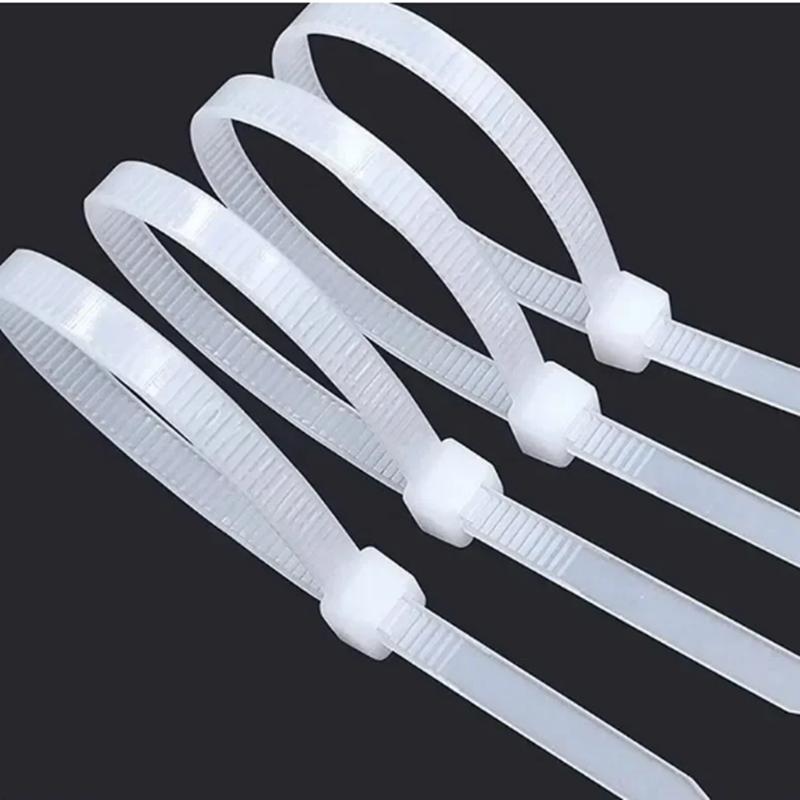 100Pcs Nylon Cable Ties Self-locking Cord Ties Straps Adjustable Cables Fastening Loop Home Office Wire Zip Ties