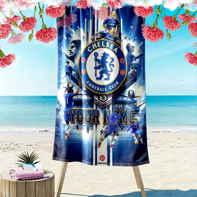 Custom Chelsea Print Beach Towel, Large Soft Quick Dry Towel for Beach Camping Swimming