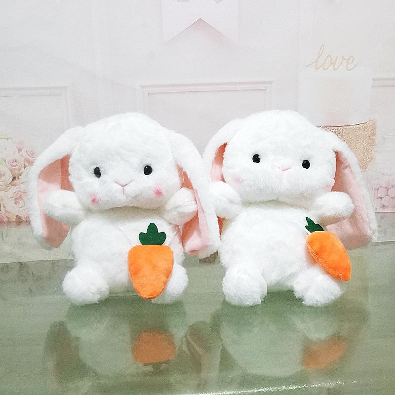 Мила біла плюшева іграшка довговухий кролик - Ідеальний подарунок на день народження для дівчаток