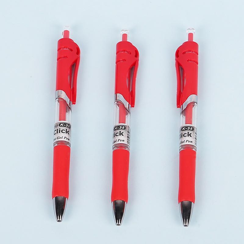 K35 Click Gelpen 0,5 mm Bolpunt - Zwart, Rood, Blauw voor Studenten en Kantoorgebruik