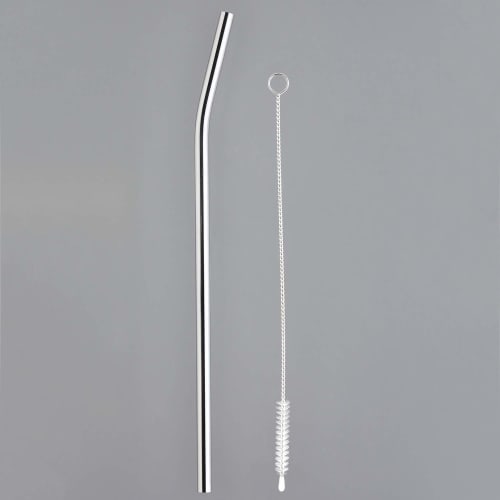Wahei Freiz Stainless Steel Straw with Brush, Made In Japan, Tsubame Kenma Factory ME-7159