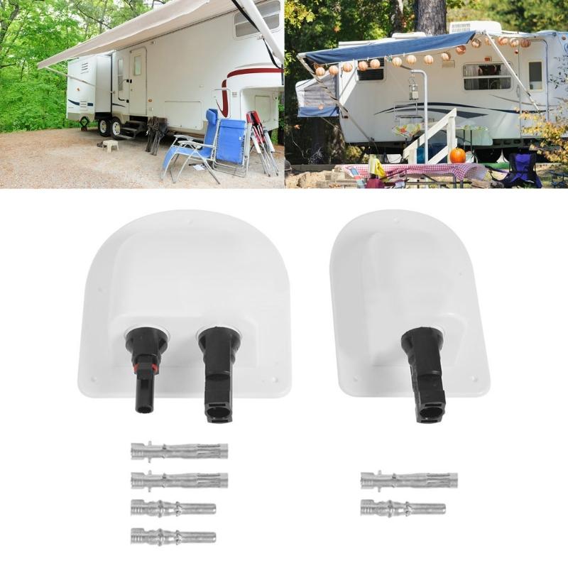 Universal RVs Roof Solar Panel Junction Box Housing Cable Entry Gland Plastic Mounting Bracket For Outdoor Travel