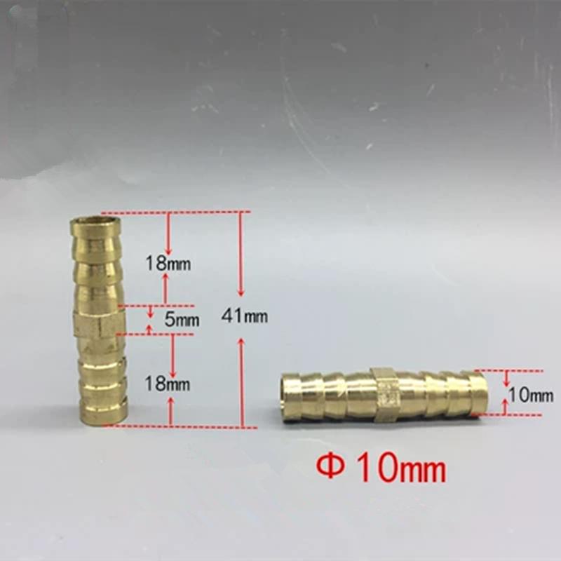4mm 5mm 6mm 8mm 10mm 12mm Brass Straight Hose Pipe Fitting Equal Barb Gas Copper Barbed Coupler Connector Adapter