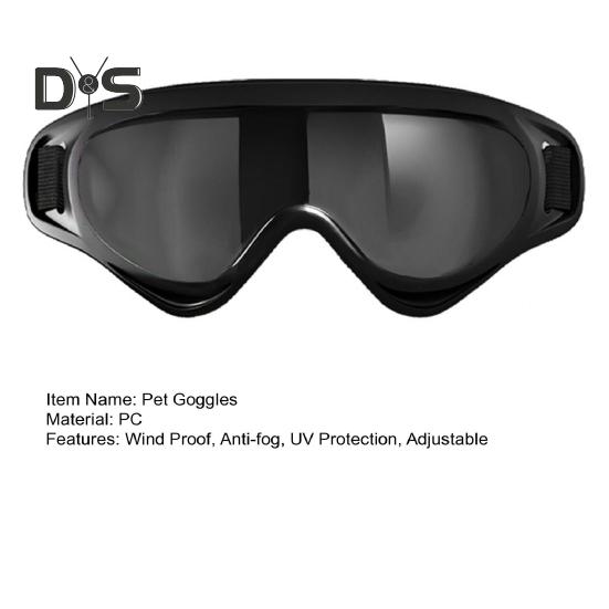 Ochelari de protecție pentru câini, ochelari de soare anti-vânt, praf, ceață, protecție UV, ochelari de soare pentru animale de companie, cu curea reglabilă, pentru schi, călătorii cu animale de companie