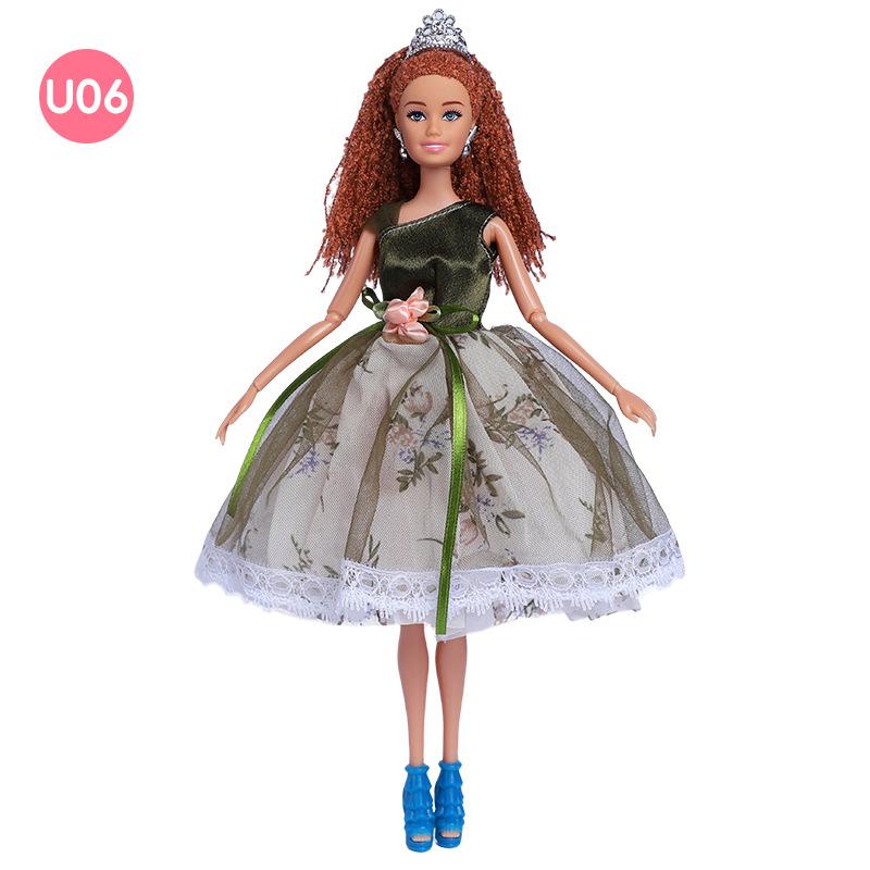 

Кукла Барби 30 см с грязными косичками, европейская и американская личность, многосуставной подвижный целый комплект упакованной кукольной кружевной одежды U06