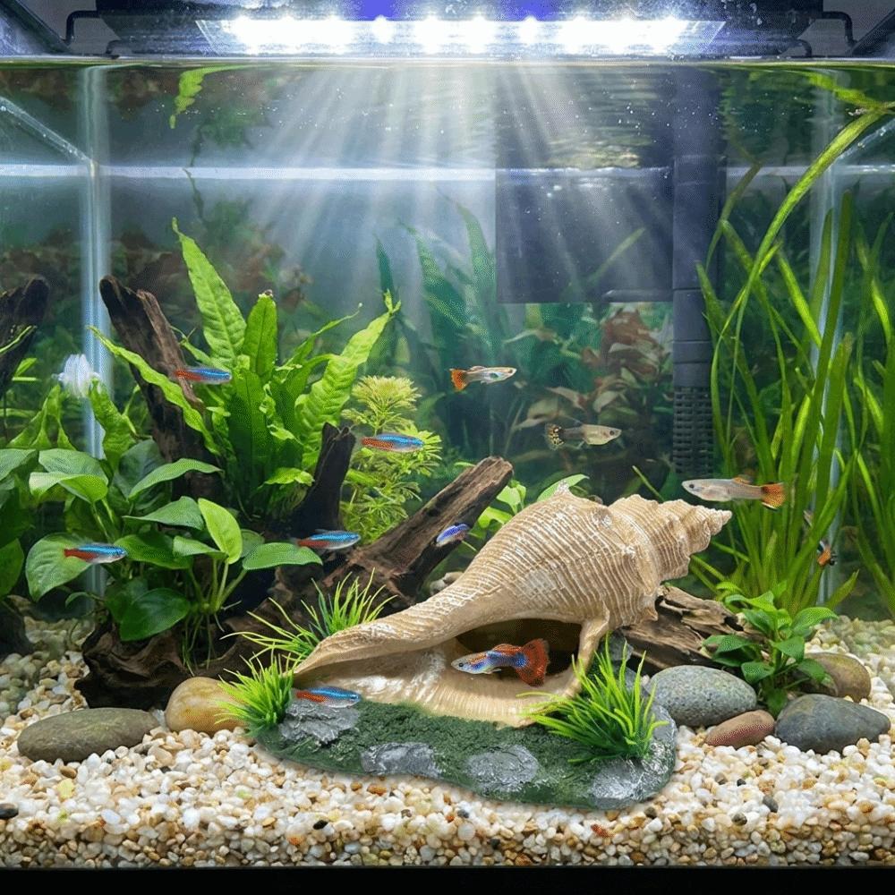 Natural Look Fish Hideaway Cave Resin Fish Tank Ornaments Shrimp Hiding House  Aquarium Setup
