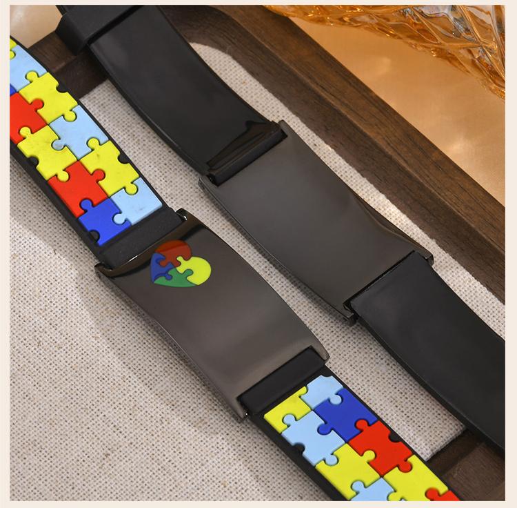 Gratis Gepersonaliseerde Autisme Medische Alert ID Armband Voor Kind Kinderen, 0-7 Jaar Op Maat Anti-verlies Armband Siliconen Polsband