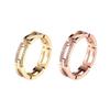 Punk Titanium Steel Index Finger Ring Women's Fashion Rose Gold Personalized Zircon Inlaid Couple Ring