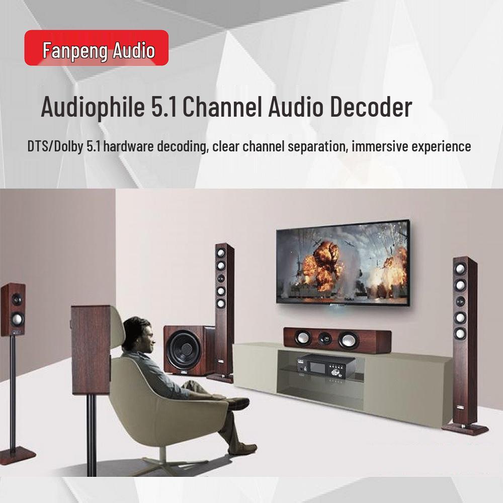 Decodor Audio DTS Dolby AC3 5.1 Canale DAC cu Conectivitate Bluetooth, HDMI, USB