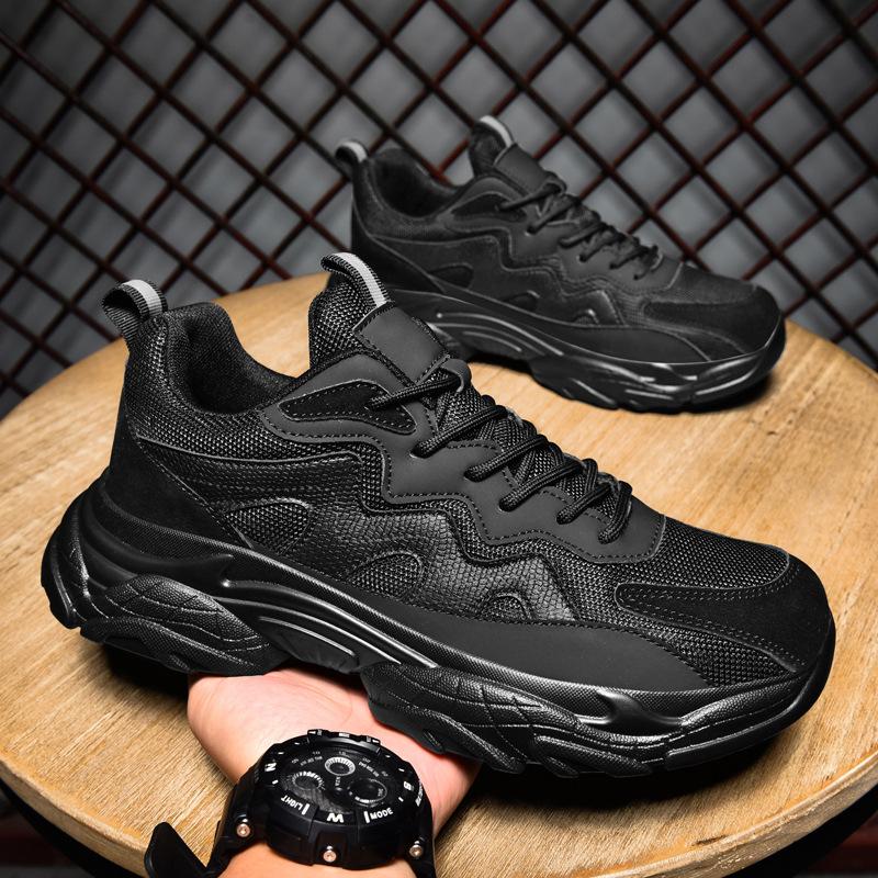 Black men's shoes sneakers summer new student tide shoes dad shoes running shoes men's casual shoes large size