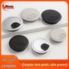 ABS Silver Desktop Cable Grommet Cover – Desk Routing Hole Accessory