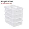 4pcs Extra Large Stackable Clear Plastic Storage Boxes with Lid, Large Capacity Household Containers, Multipurpose Organizer