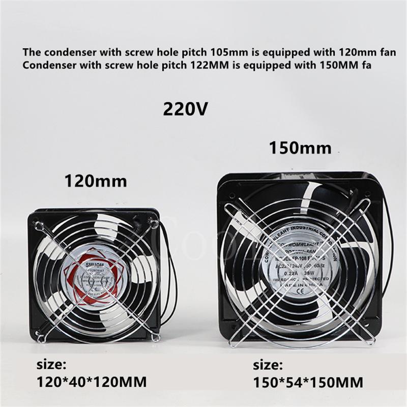 385*65*160mm Power Supply Small Shell Double Tuyere Condenser Radiator Aluminum Fin And Copper Tube Heat Exchanger