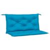 VidaXL Set of 2 Garden Bench Cushions, Bench Cover with String Ties, Waterproof Outdoor Cushion, Blue 361663