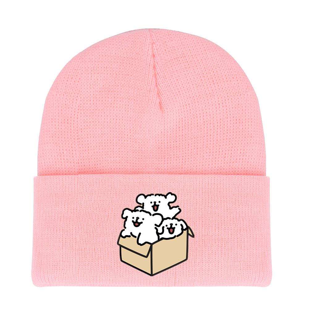 Winter Maltese Knit Hat With Printed Design For Men Women Casual Weather Cold
