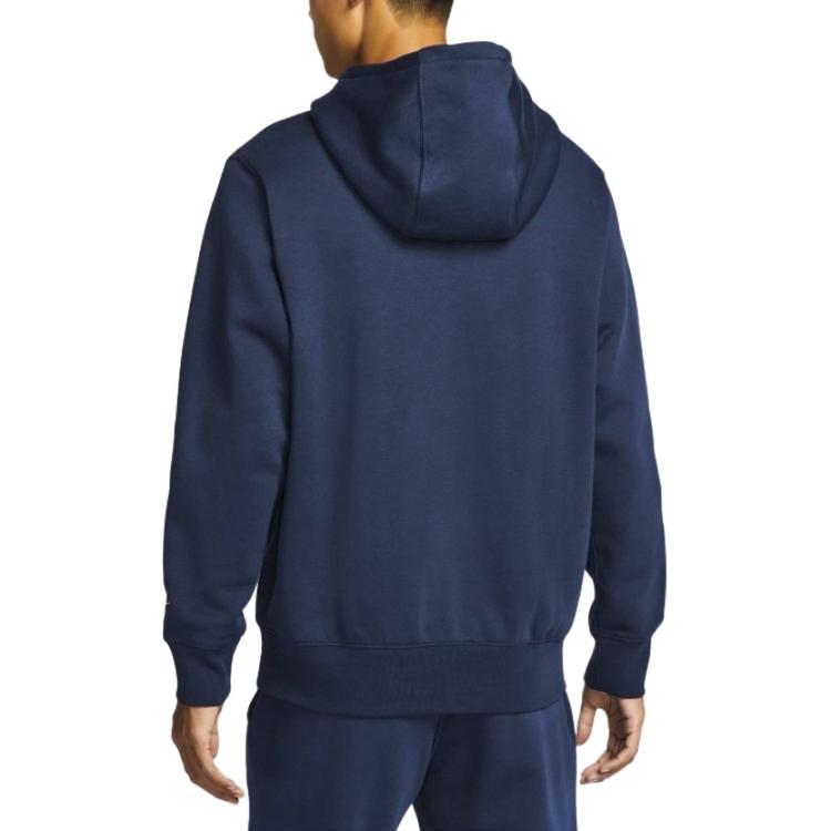 Nike Sportswear Club BB PO Hoodie NSW GFX Comfortable Pullover College Style Sweatshirt Men Hoodies Blue HJ2160451