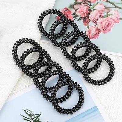 10 Pcs Spiral Hair Ties, Traceless Phone Cord Hair Ties Plastic Coil Hair Ties Ponytail Holders No-Damage Hair Accessory for Girls Women Ladies