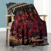 Rose Personalized Name Blanket Throw Personalized Blanket Soft & Cozy Perfect for Seaside Bedding Sofa Livingroom for All Occasions