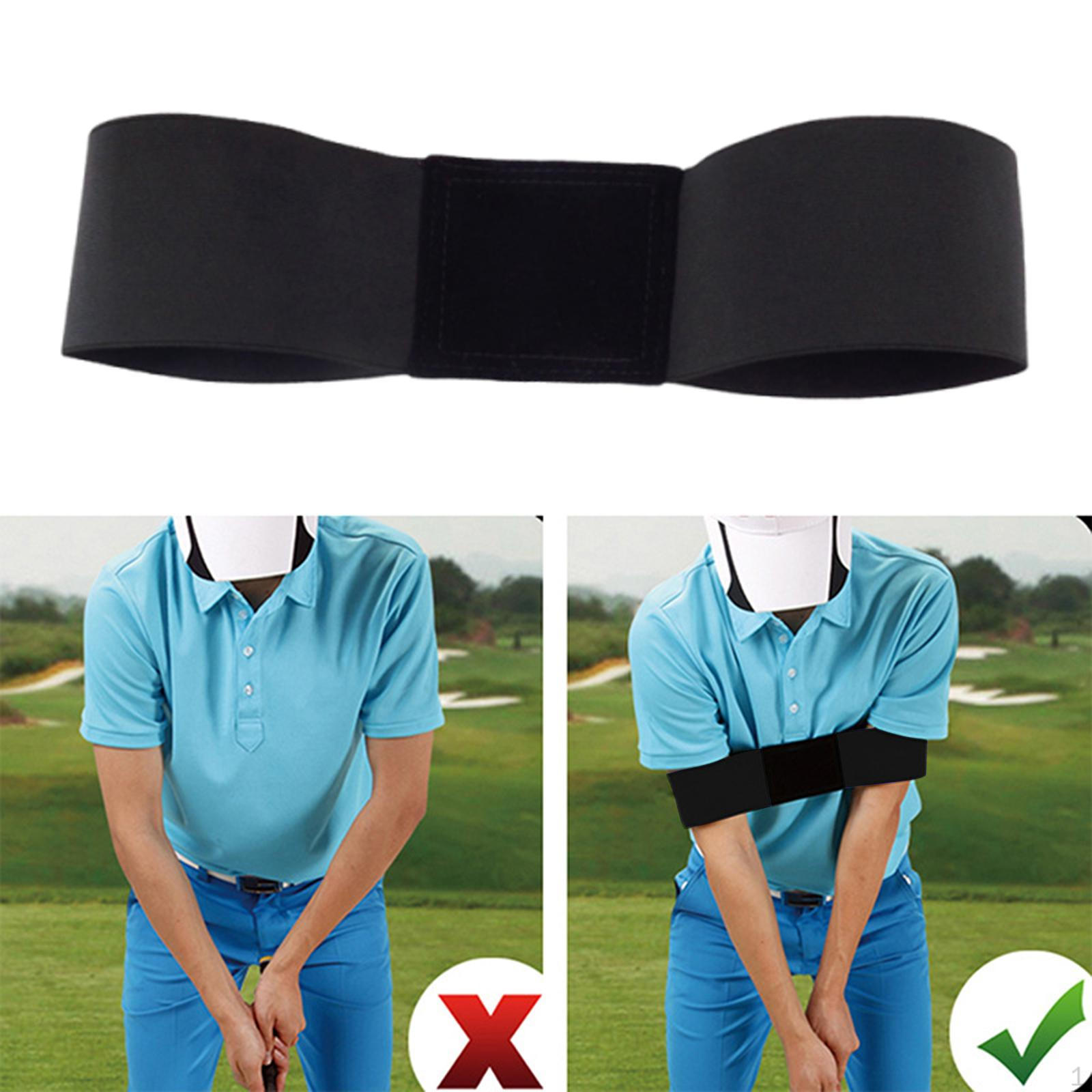 

Golf Arm Band Training Aid Connection Posture Sturdy Golfer Accessory Easy Use чёрный