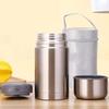 Bento LunchSnack BoxVacuum Insulated Food Jar 750ml 600ml Thermal Flask Stainless Steel Leak Proof Soup Containers Bag Cold(750ml)