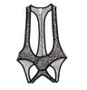 IPENNYE Wild and Sexy Leopard Gift Men's V-neck Suspenders, T-Back Pants, Print, Men's Underwear, G-String, High-Leg, Low-Rise, Erotic, Extreme,
