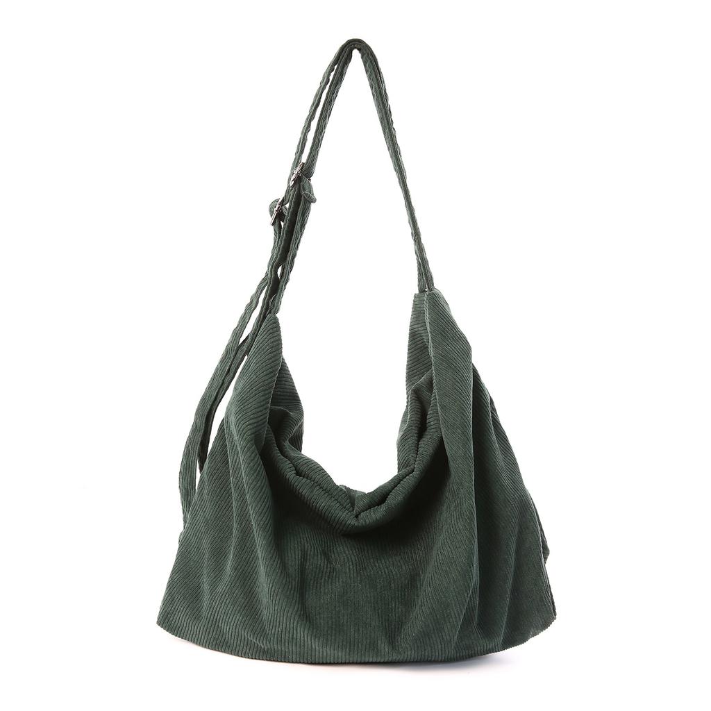 Large Capacity Flannel Shoulder Messenger Bag Women's Versatile Men's and Women's Same Lazy Wind Student Literary Backpack Men's
