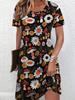 2D Printed Easy And Stylish Elegant Casual Vacation Abstract Painting Mushroom Flower Floral Plant Leaf Graphic All-Over Breathable Round Neck Short S