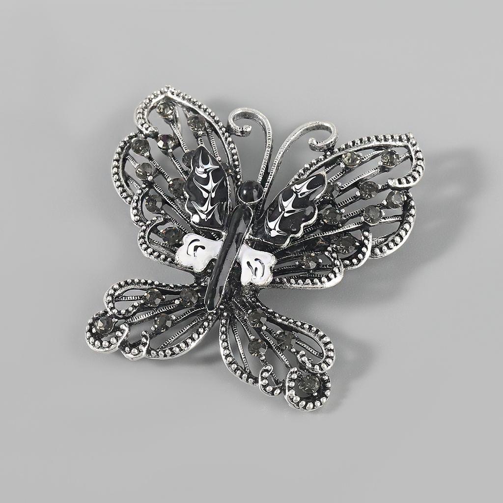 Exaggerated Clothing Alloy Rhinestone Rhinestone Butterfly Brooch Girl Cute Pin Fashion Popular Corsage Accessories