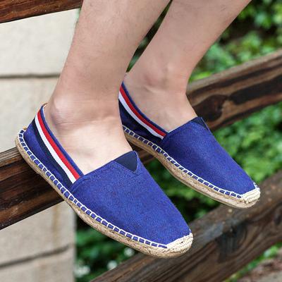 Summer New Linen Men's Casual Shoes Handmade Weaving Fisherman Shoes Fashion Casual Flat Espadrilles Driving Shoes667