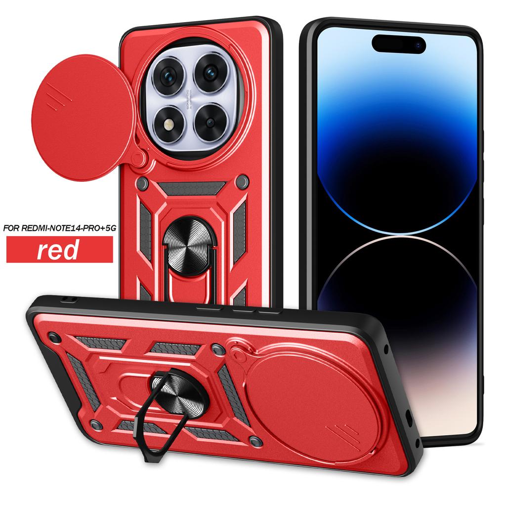 For Redmi Note 14 Pro Plus Armored Protective Shell With Magnetic Ring For Mi Poco X7 Phone Case With Camera Protection