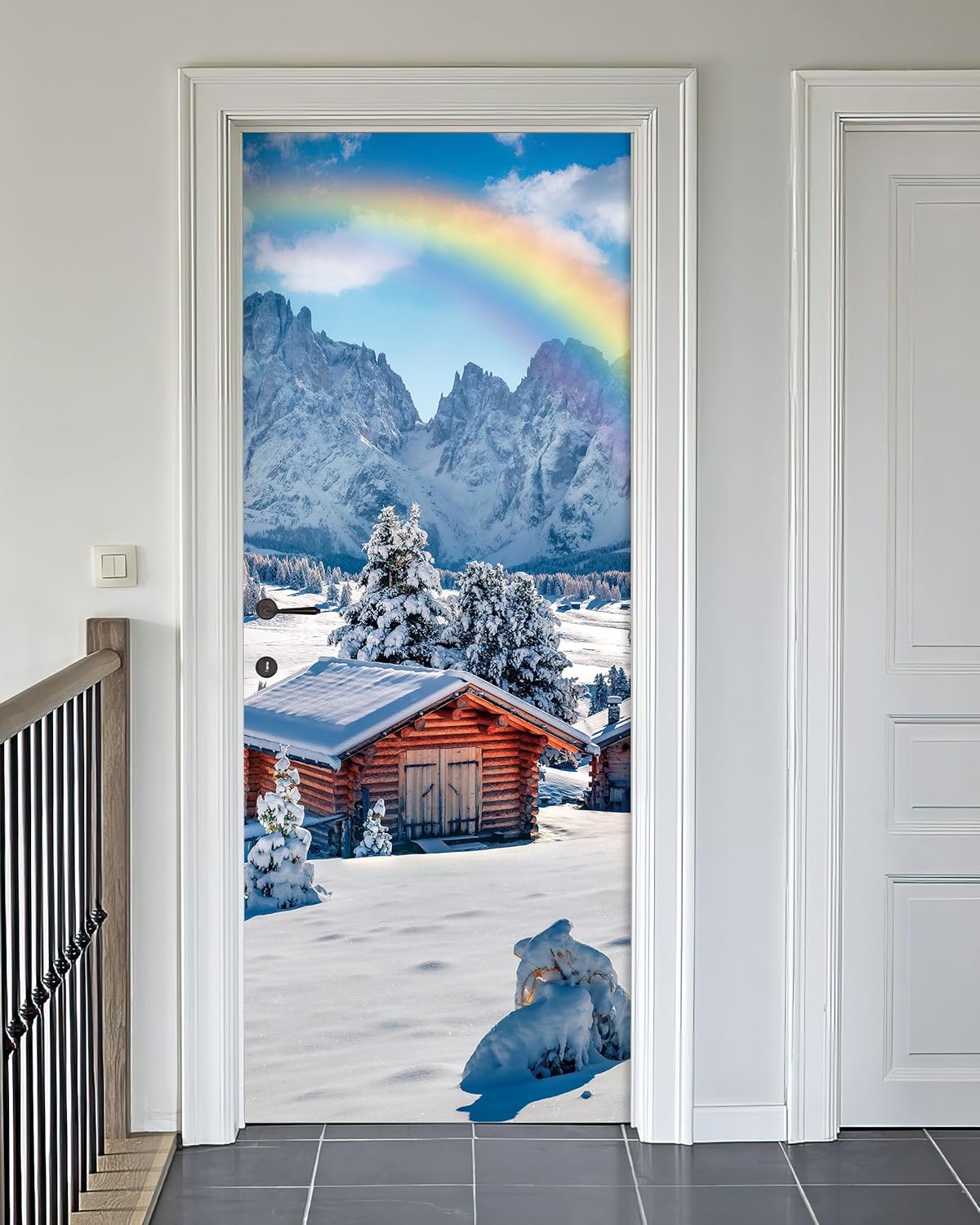 

5Stlye Винтажная Дверь Самоклеящаяся Наклейка на Дверь Фреска Самоклеящаяся Съемная Водонепроницаемая Виниловая Наклейка на Дверь для Украшения Стен Спальни и Гостиной 77X200cm