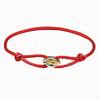 Luxury Classic Three-color Stainless Steel Circle Ring Rope Weaving Adjustable Couple Bracelet for Women Men Jewelry Gift