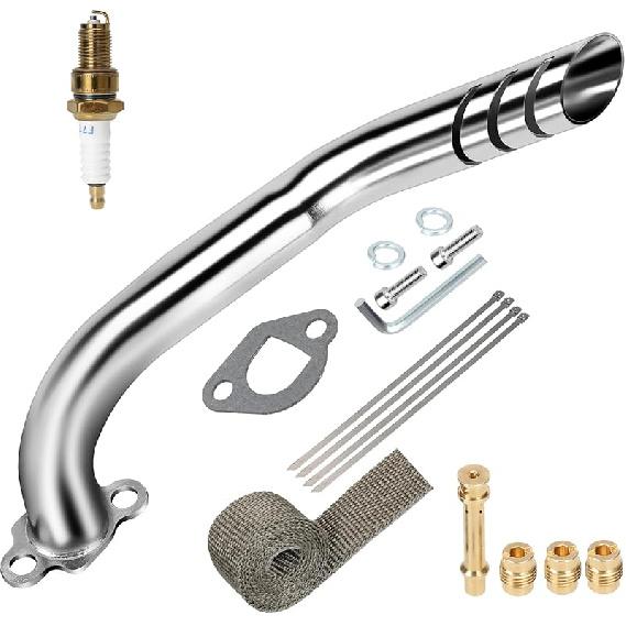 HIAORS 212Cc Exhaust Pipe Jet Kit Compatible With Predator 224Cc 196Cc Mini Bike Coleman CT200U BT200X CT200U-EX Baja Warrior MB200 Axis M200 GX200
