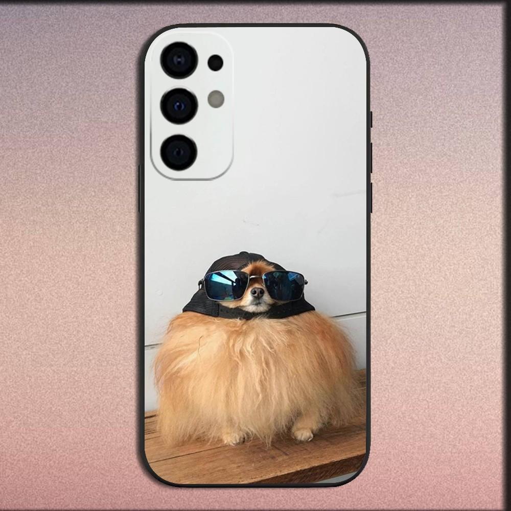 Coque de téléphone pour chien Poméranien pour Samsung S25, S24, S21, S22, S23, S30, Ultra, S20, Plus, Fe, Lite, Note, 10, 9, 5G Housse souple noire
