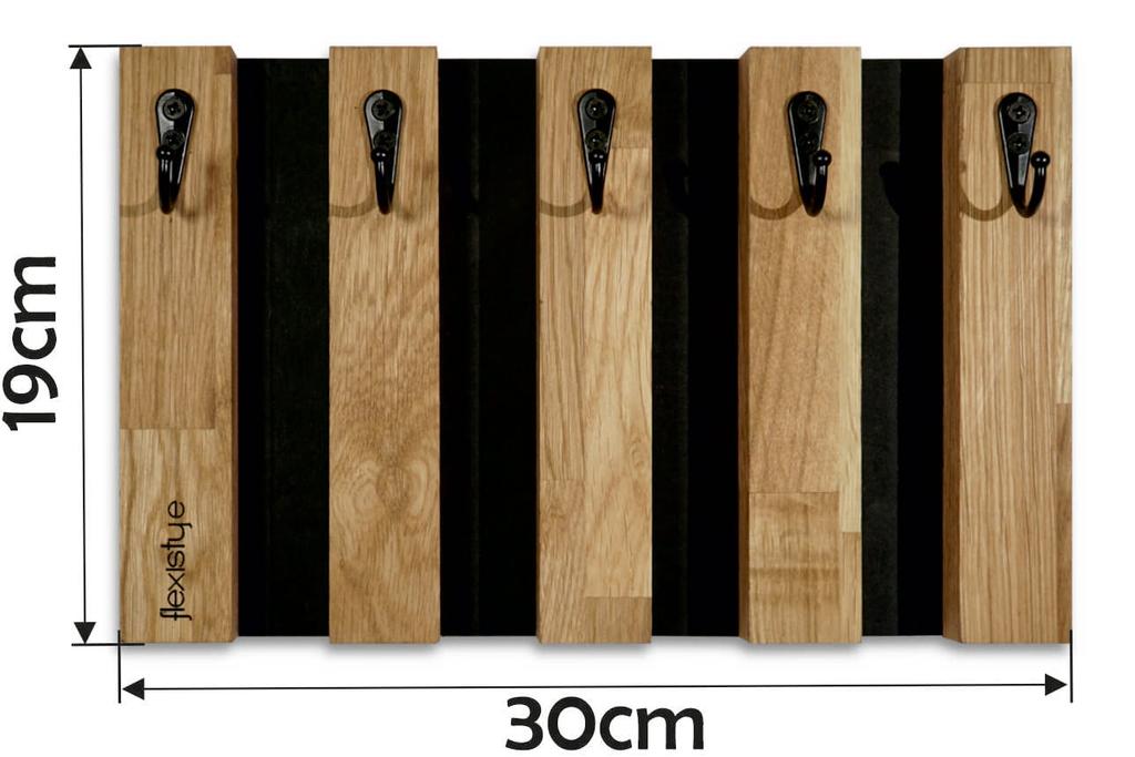 Wooden Key Hanger Lamele 30cm