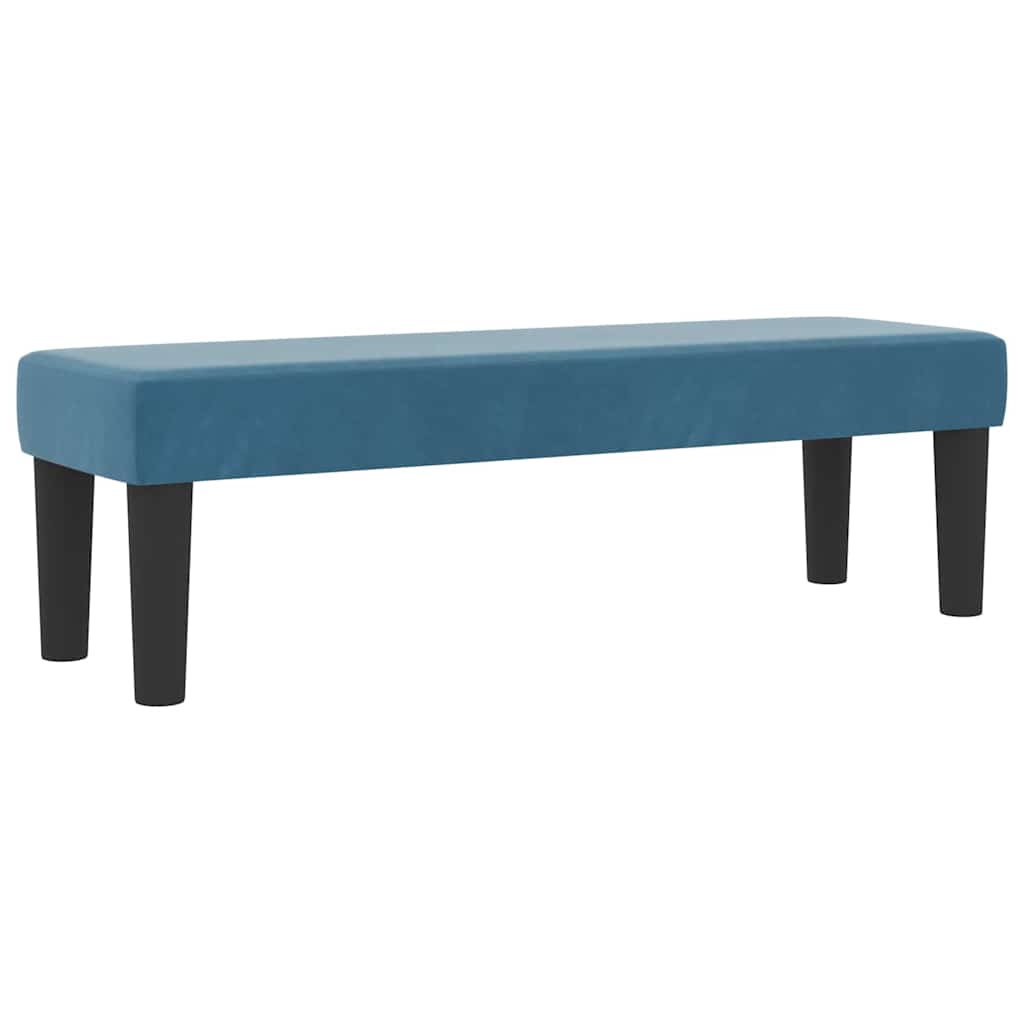 Box Spring Bed with Headboard Dark Blue 190 x 140 cm Velvet