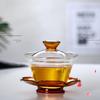 Colored Heat-resistant Glass Cover Bowl Tea Cup Chinese Tea Cups Gaiwan Teapot Gaiwan for Travel Tureen Gai Wan Puer Set Mugs