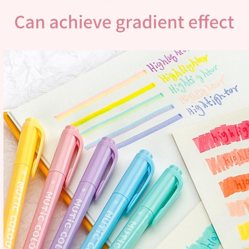 6/12/24 Colors Highlighter Markers Multifunctional Highlighter Pen Fluorescent Pen Double-Head Highlighters for Journal