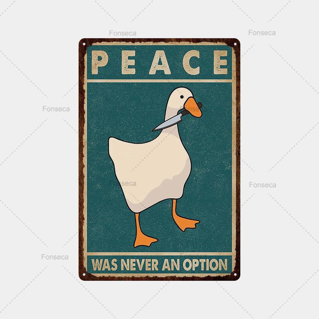 Mfoever Animal Inspirational Slogan Metal Sign Vintage Tin Sign Metal Vintage Bar Vintage Wall Decoration Bar Club Man Cave Metal Poster